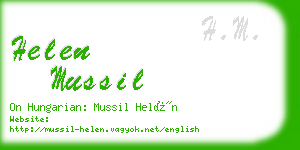 helen mussil business card